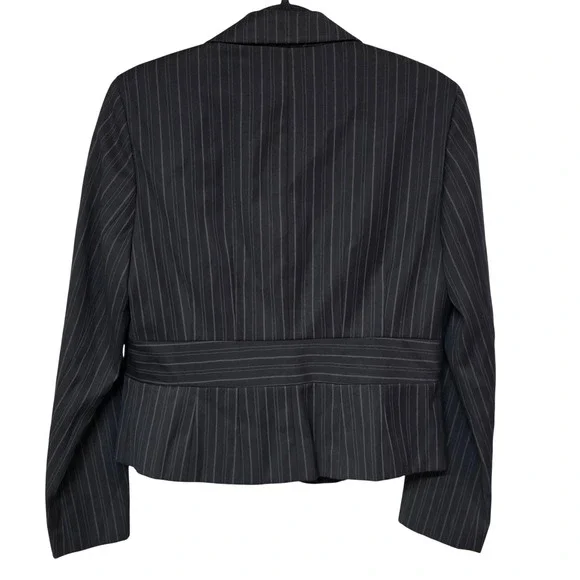 Vintage Y2K Signature by Larry Levine Grey Blue Pinstripe 3 Piece Suit Womens 12 - Picture 10 of 16